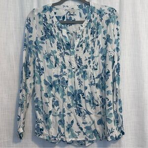 Lucky Brand Blue Floral Blouse
